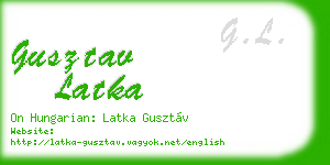 gusztav latka business card